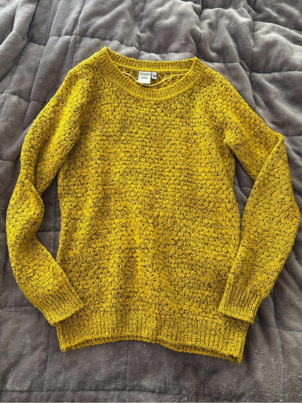Ichi Mustard Yellow Sweater - Women Small